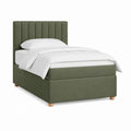 Polsterbett Einzelbett Olivgrün 100% Polyester Rechteckig Liegefläche 90 x 200 cm