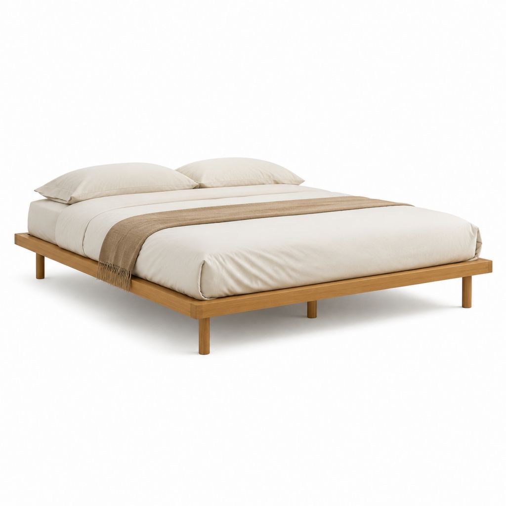 Massivholzbett Doppelbett Natur Kiefer Rechteckig 160 x 200 cm