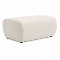 Fußhocker Cremeweiß Polyester-Bouclé Rechteckig 80 x 45 x 42 cm
