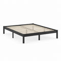 Doppelbett Bettgestell Schwarz Stahl mit Lattenrost 140 x 200 cm
